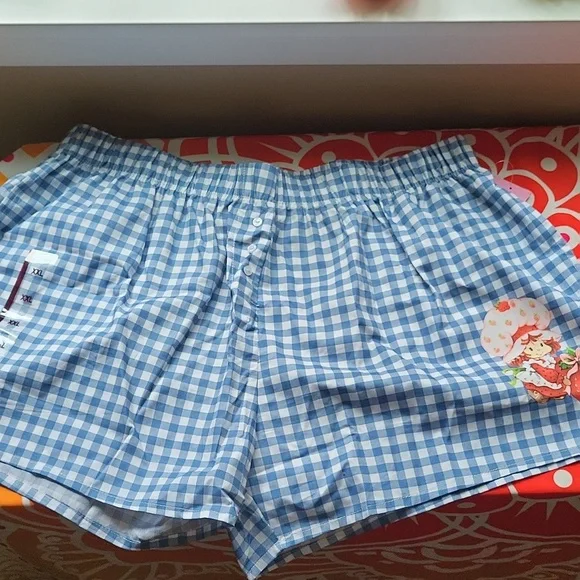 NWT 🍓 Strawberry Shortcake Blue Gingham Shorts - Picture 4 of 11